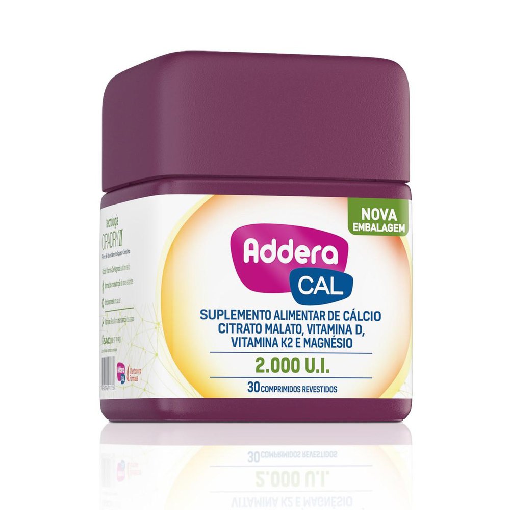 Vitamina Addera Cal 2000UI - 30 Comprimidos Revestidos