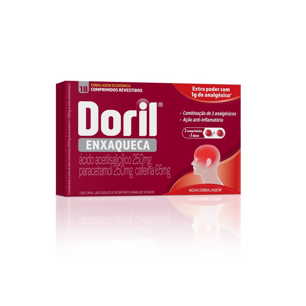 Doril Enxaqueca Cosmed Caixa 18 Comprimidos Revestidos