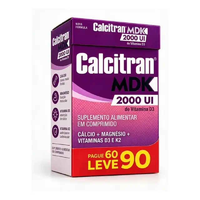 Calcitran MDK 2000UI 90 Comprimidos